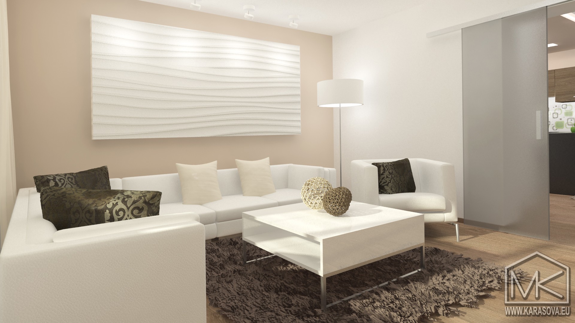 moderní obývací pokoj - relaxační část